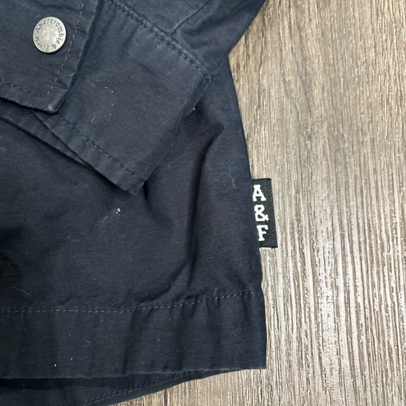 Abercrombie & Fitch Jacket Womens Small Black Anorak Military Hooded Utility - Picture 8 of 14